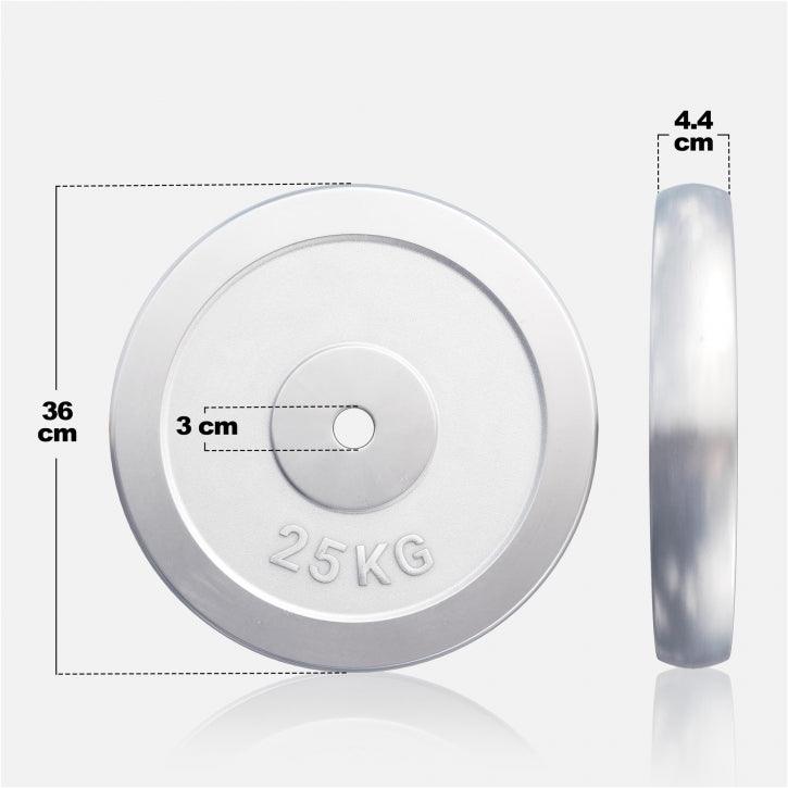 Chrome Cast Iron Weight Plate (30/31 mm)