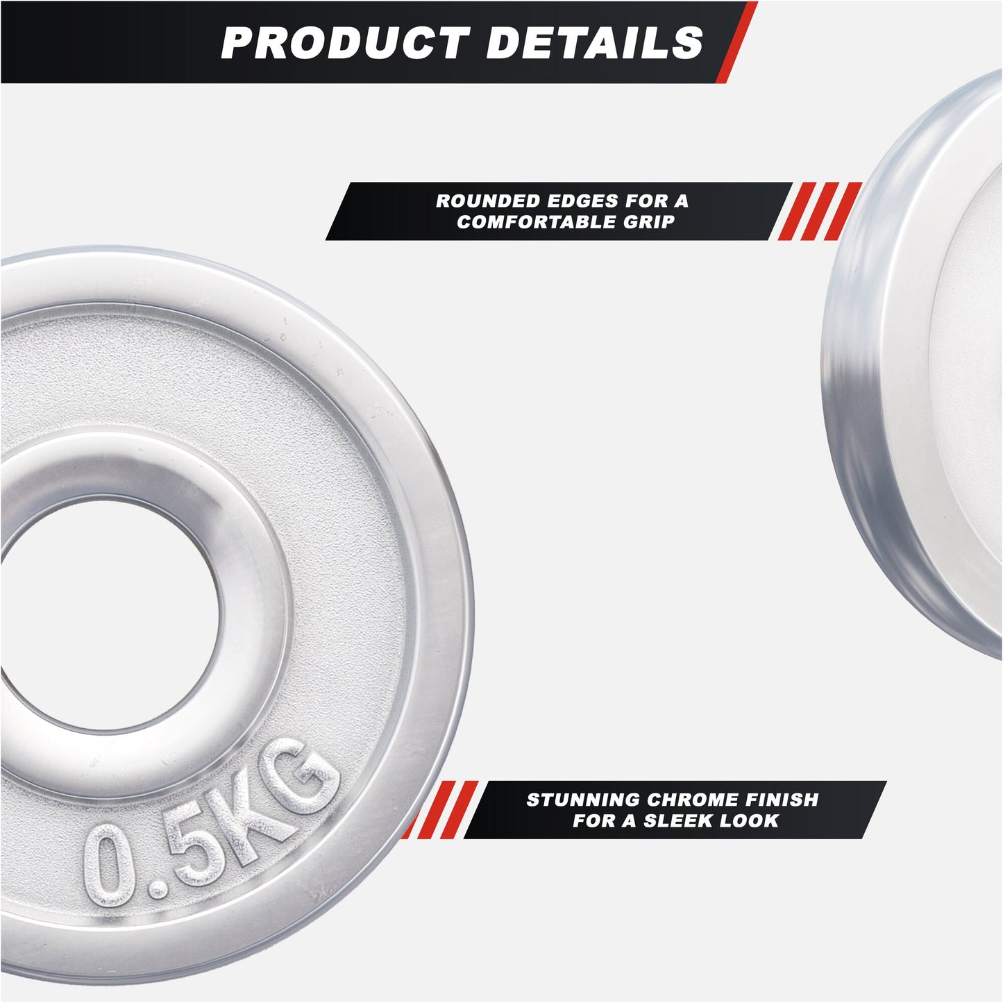 Chrome Cast Iron Weight Plate (30/31 mm)