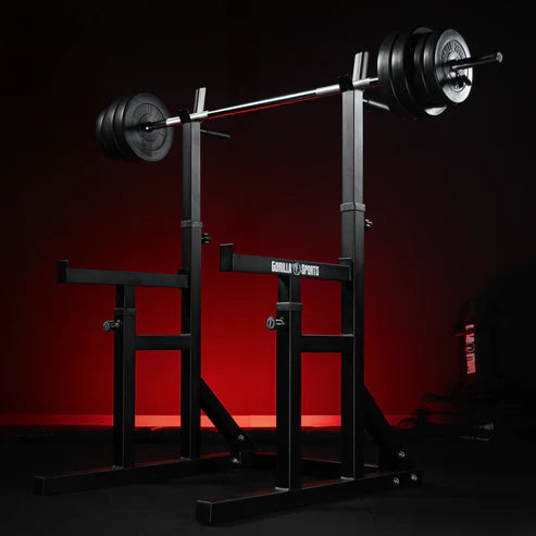 Adjustable Squat Rack with Dip Handles