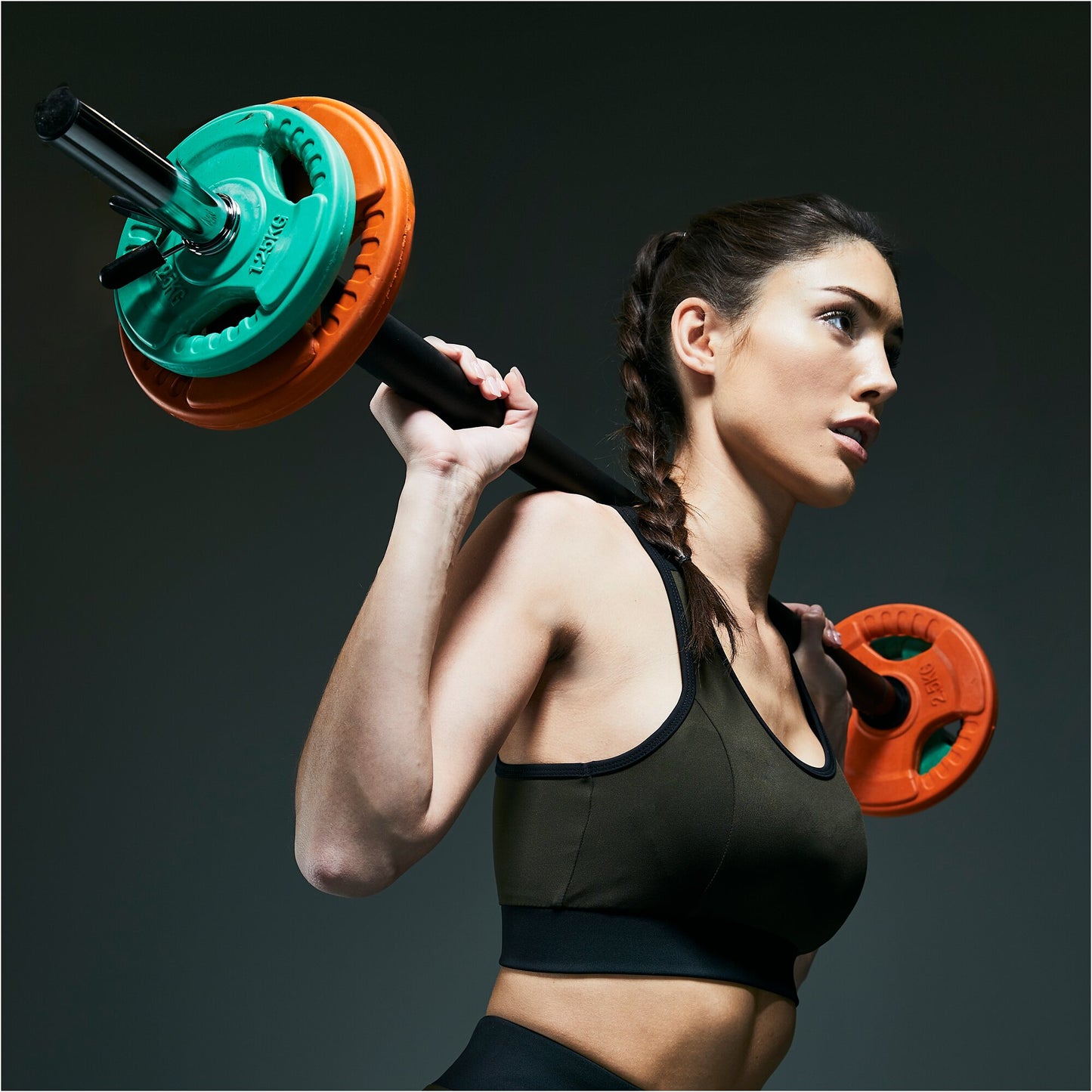 Rubber Tri-Grip Olympic Weight Plate 50/51 mm