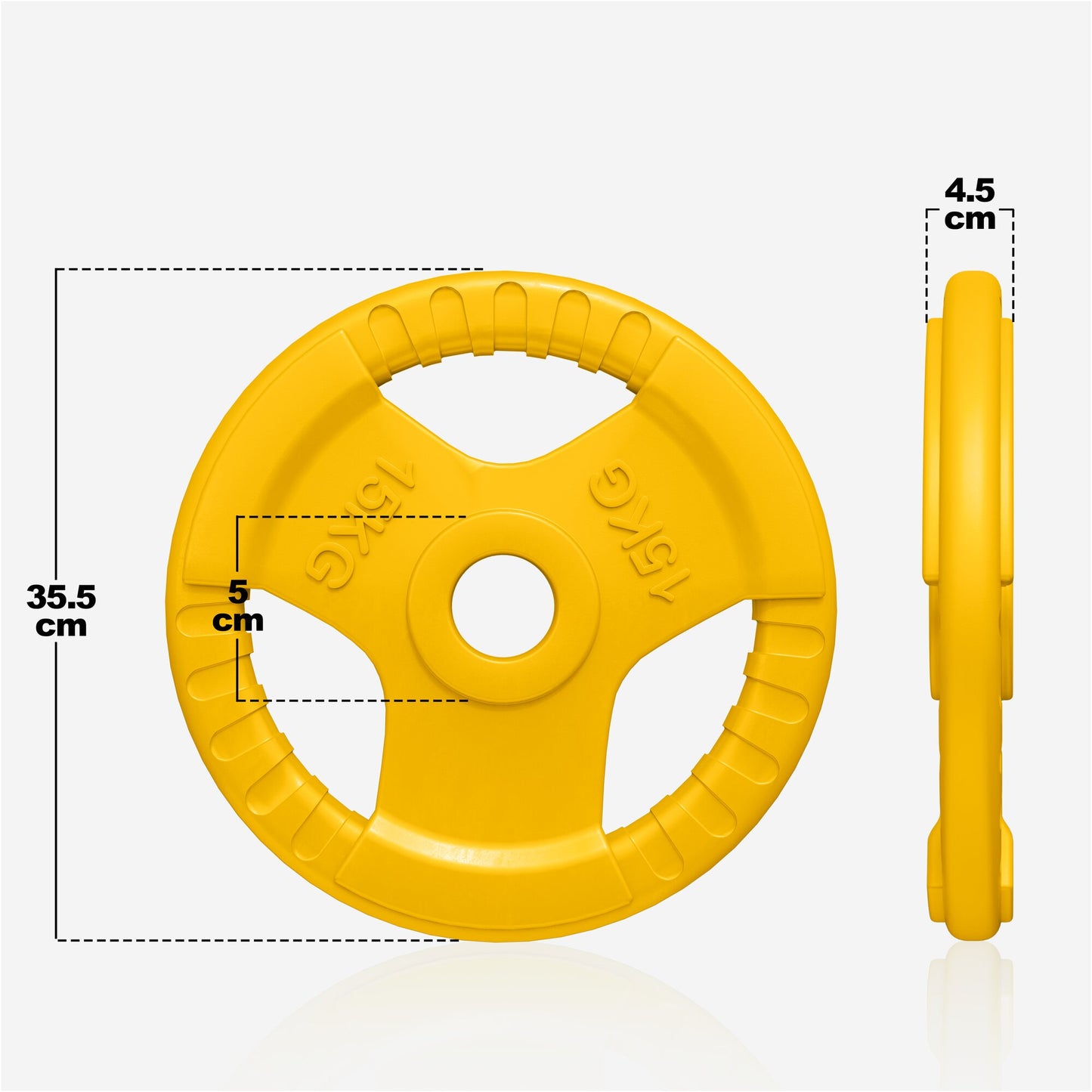 Rubber Tri-Grip Olympic Weight Plate 50/51 mm