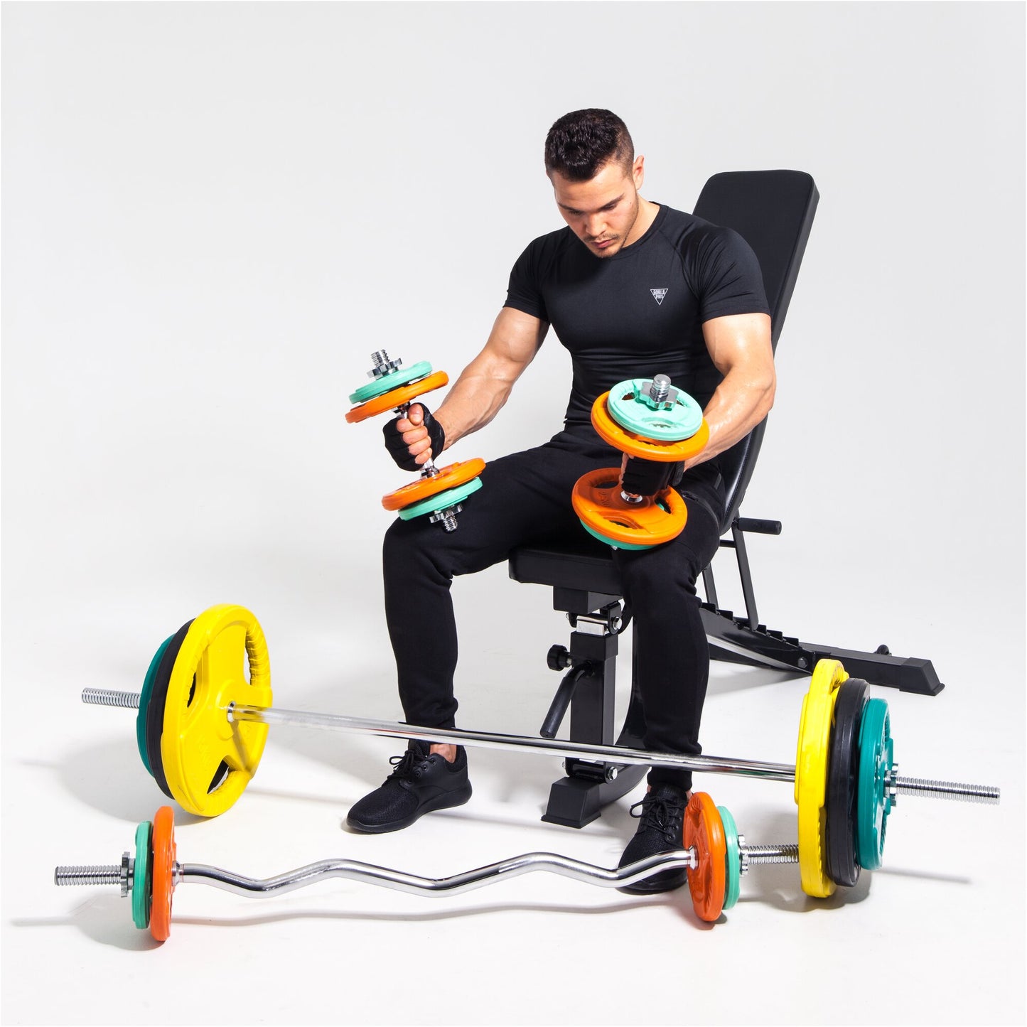 Rubber Tri-Grip Olympic Weight Plate 50/51 mm