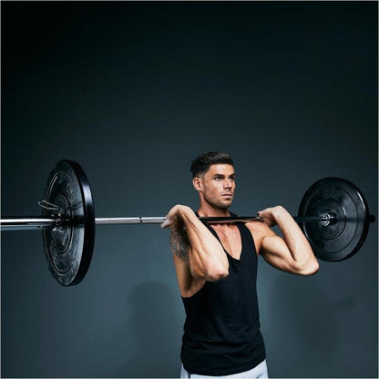 Steel Olympic Barbell Bar 218 cm with Spring Collars
