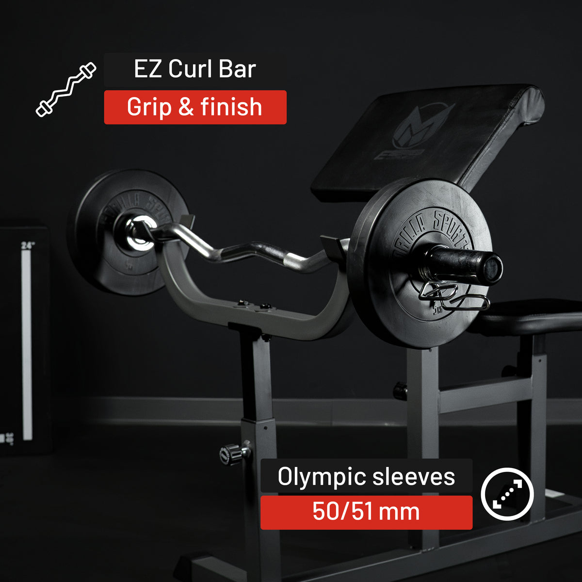 Chrome Olympic EZ Curl Bar 50/51 mm