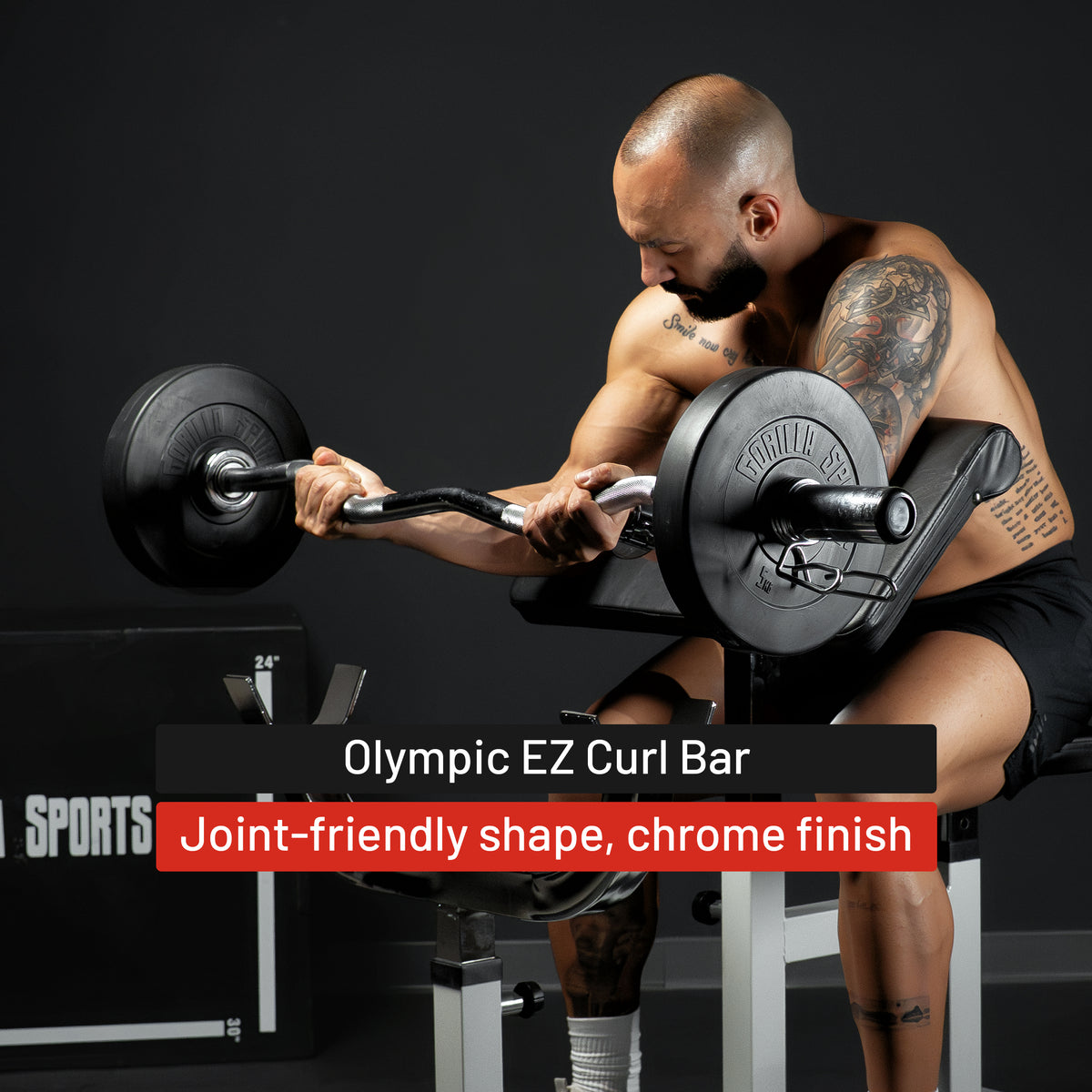 Chrome Olympic EZ Curl Bar 50/51 mm