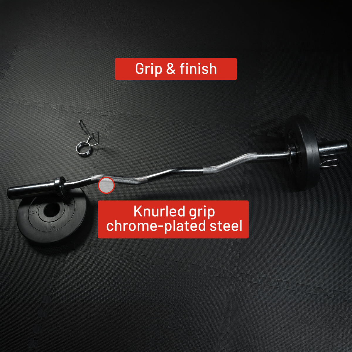 Chrome Olympic EZ Curl Bar 50/51 mm