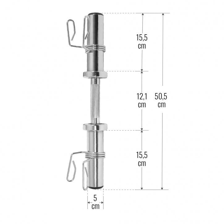 Olympic Dumbbell Bar 50 cm with Spring Collars