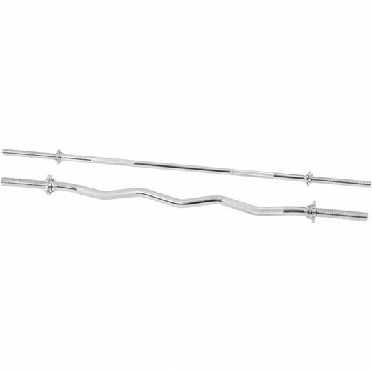 Weight Bar Set with 6 ft Barbell and 4 ft EZ Curl Bar