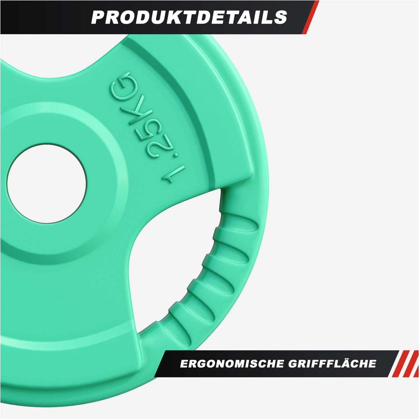 Rubber Tri-Grip Weight Plate 30/31 mm