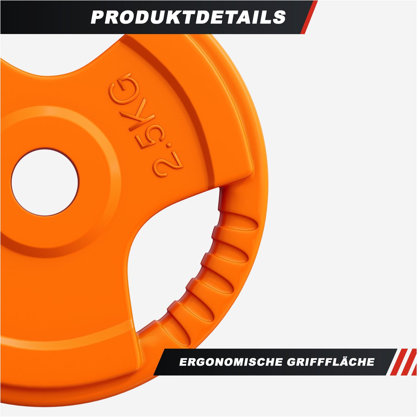 Rubber Tri-Grip Weight Plate 30/31 mm