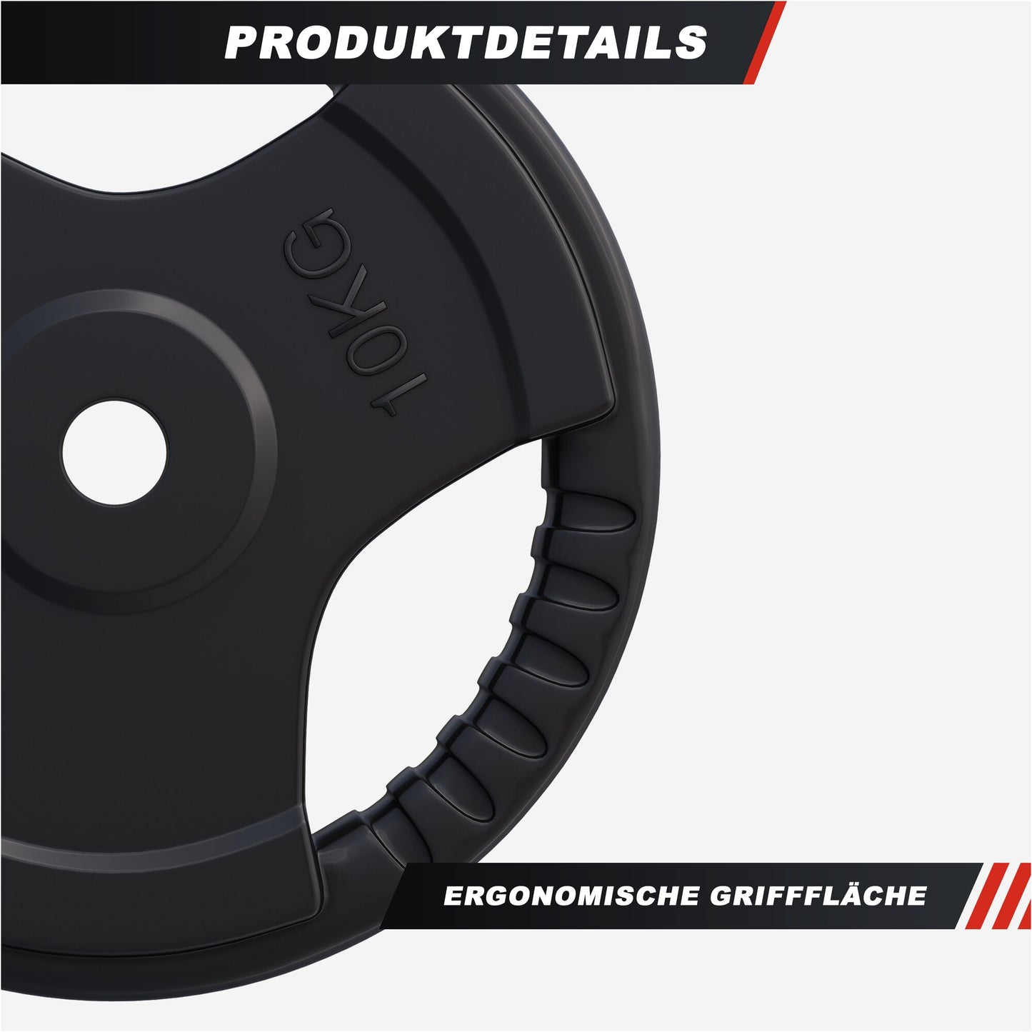 Rubber Tri-Grip Weight Plate 30/31 mm