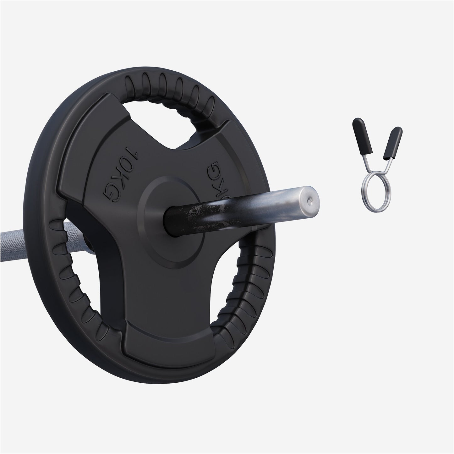 Rubber Tri-Grip Weight Plate 30/31 mm