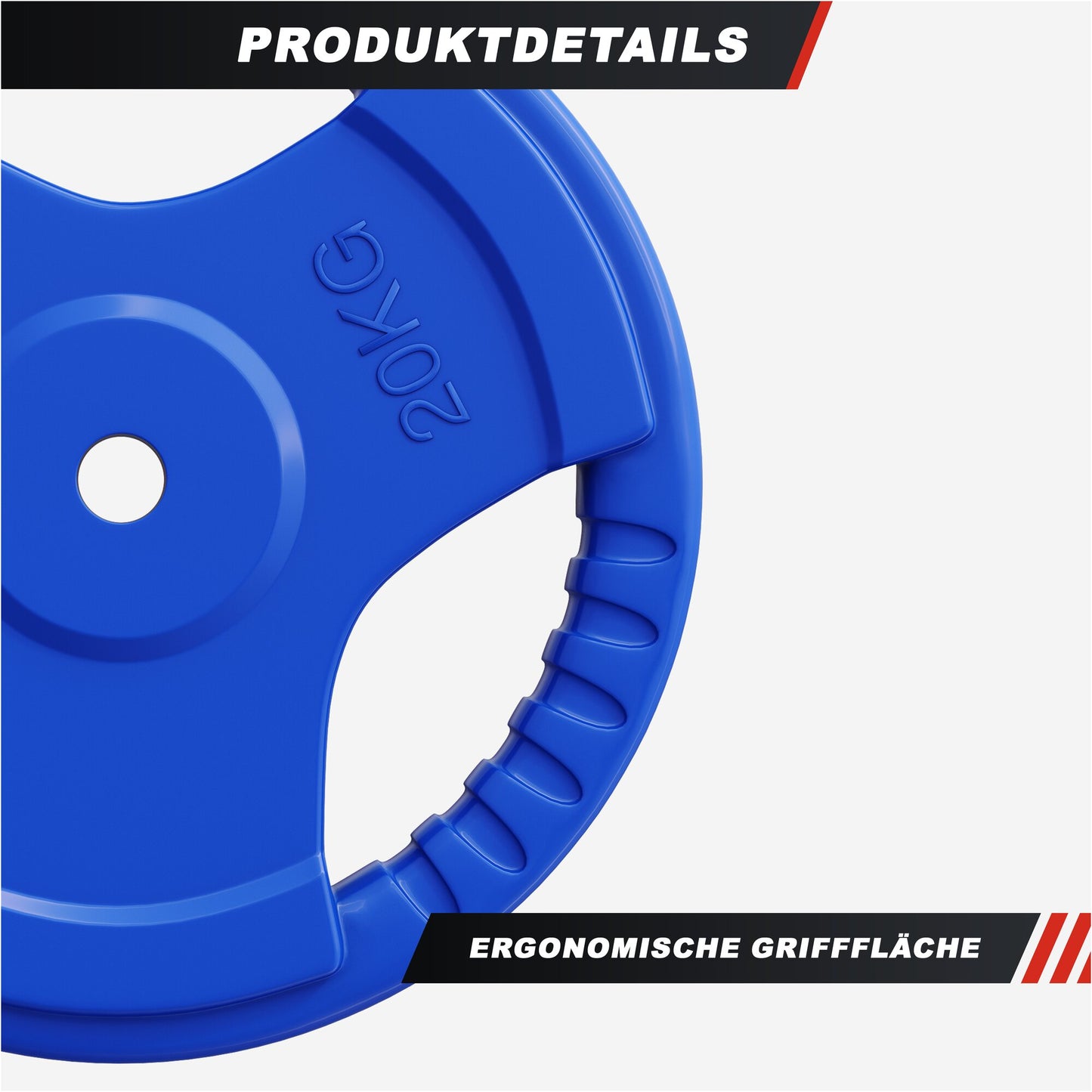 Rubber Tri-Grip Weight Plate 30/31 mm
