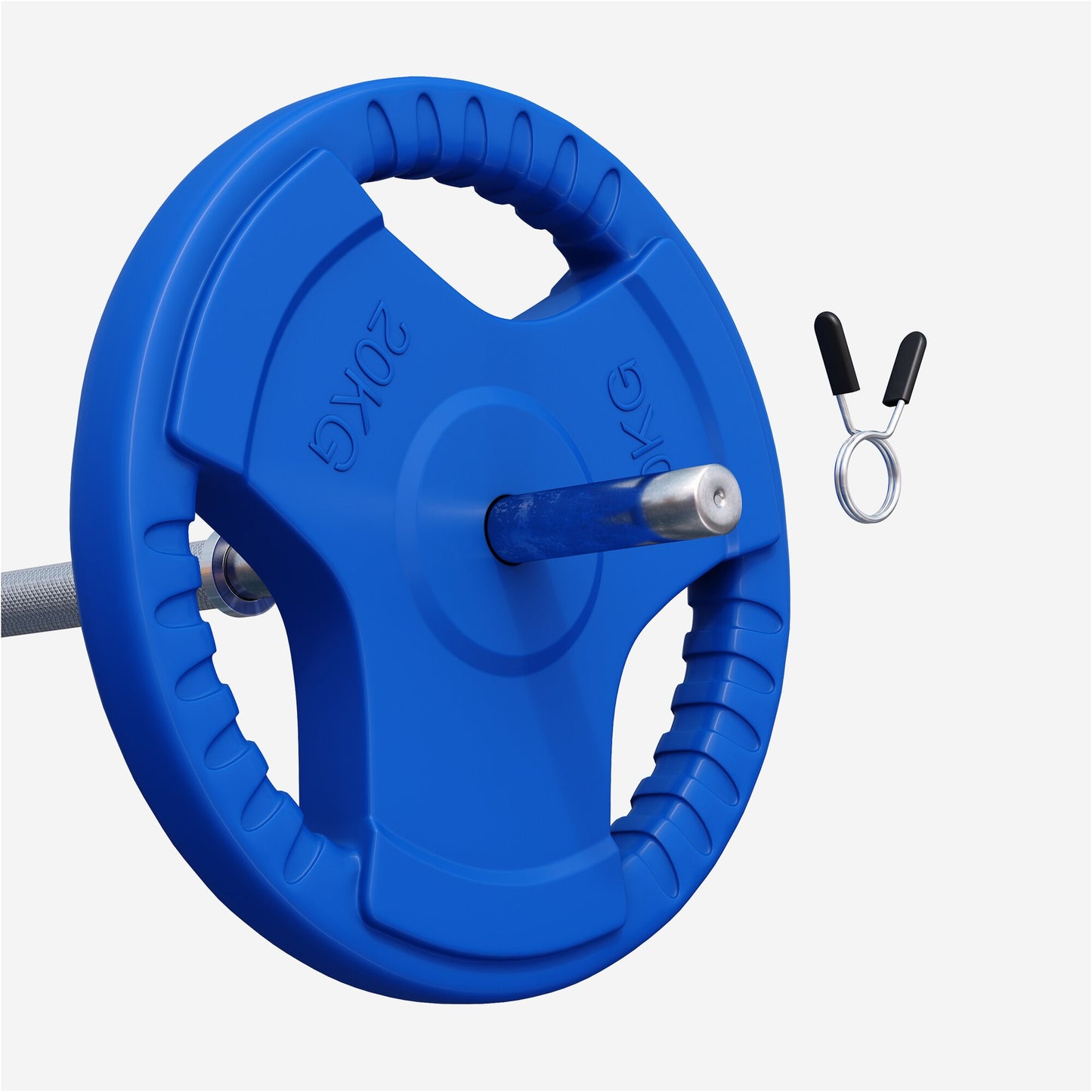 Rubber Tri-Grip Weight Plate 30/31 mm