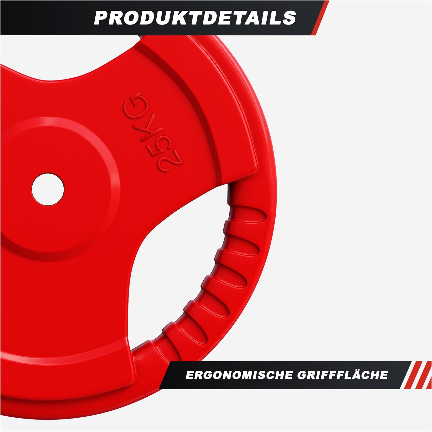 Rubber Tri-Grip Weight Plate 30/31 mm
