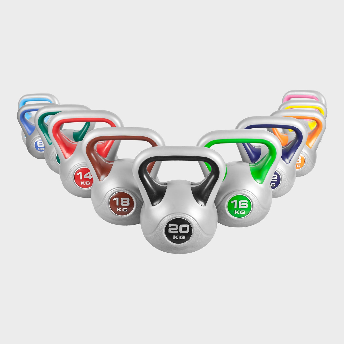 Plastic Coated Kettlebell 2 - 20 kg or in Set