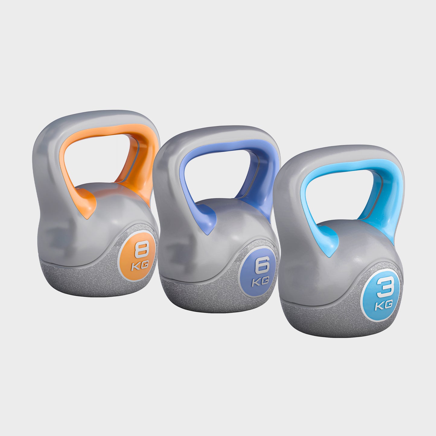 Plastic Coated Kettlebell 2 - 20 kg or in Set