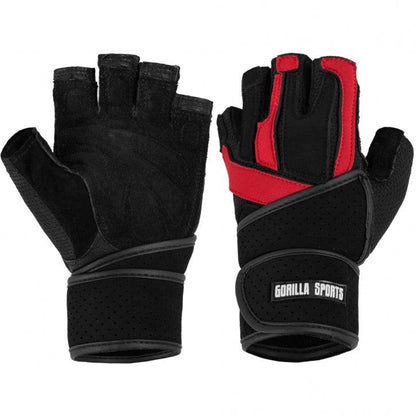 Training Gloves with Wrist Support Black/Red