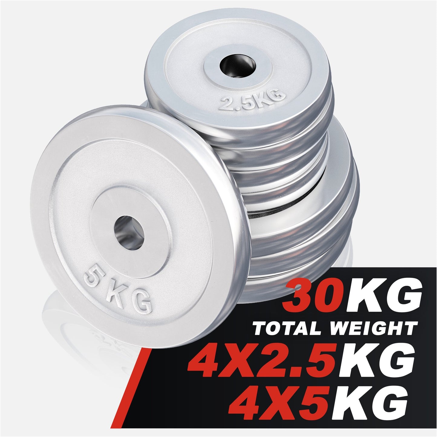 Chrome Cast Iron Weight Plate (30/31 mm)