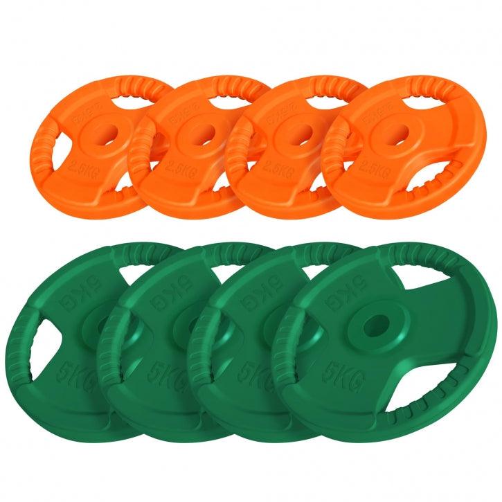Rubber Tri-Grip Weight Plate 30/31 mm