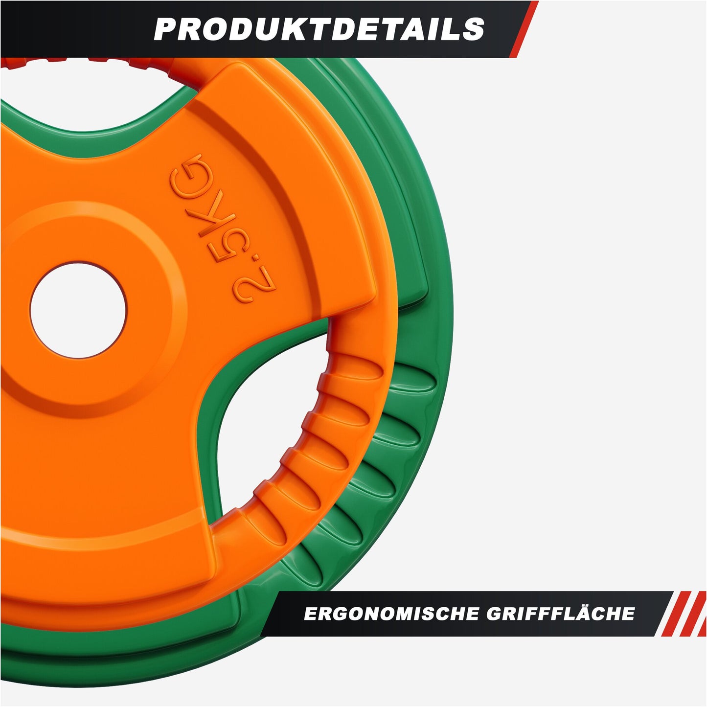 Rubber Tri-Grip Weight Plate 30/31 mm