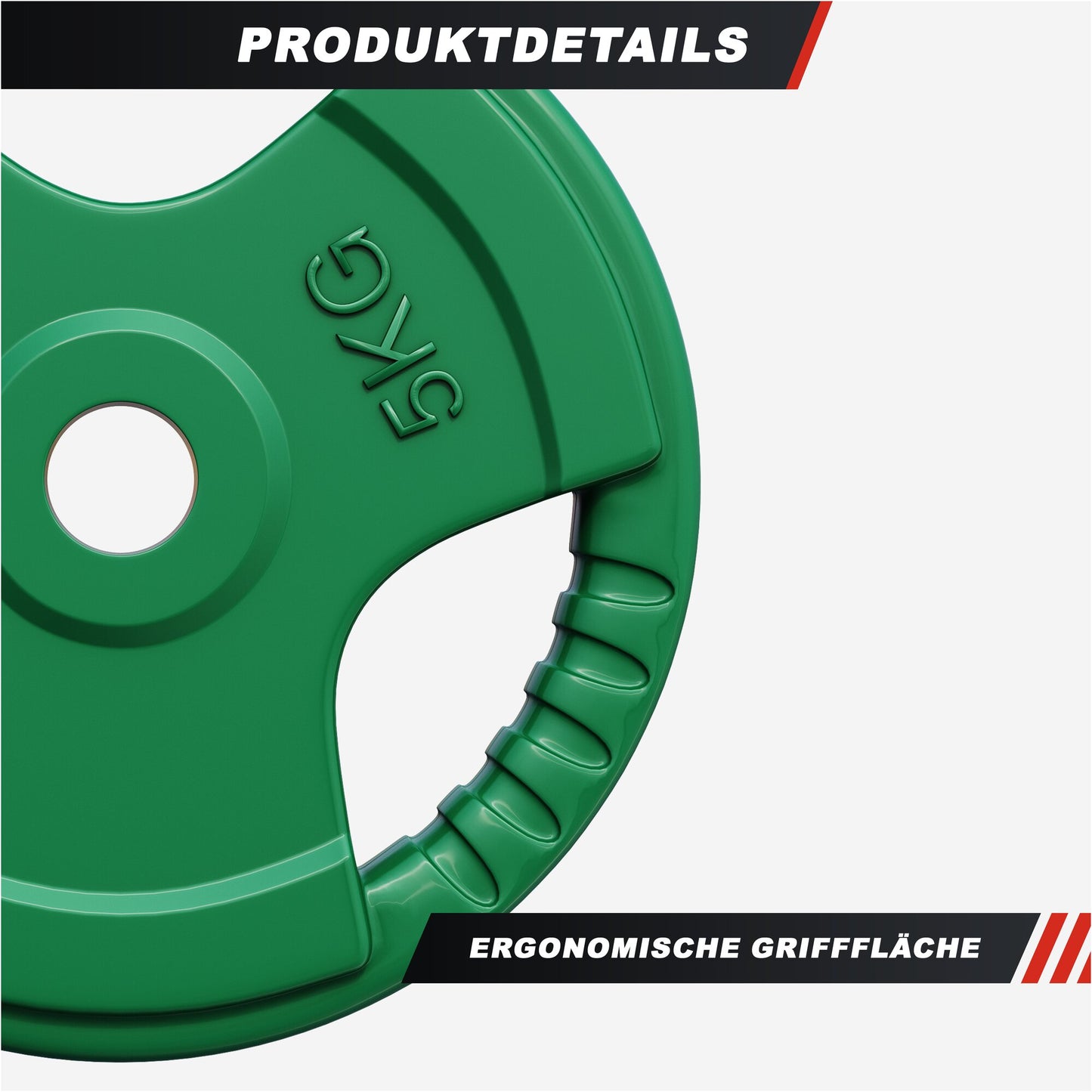 Rubber Tri-Grip Weight Plate 30/31 mm