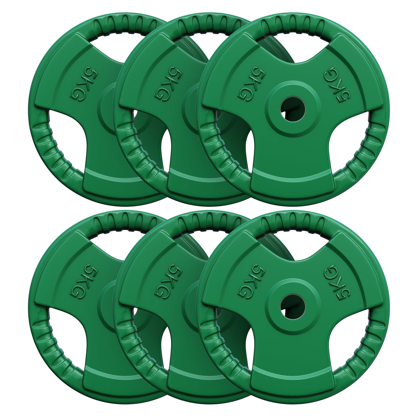 Rubber Tri-Grip Weight Plate 30/31 mm