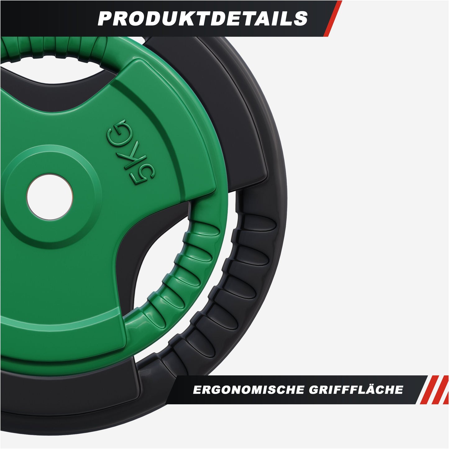 Rubber Tri-Grip Weight Plate 30/31 mm