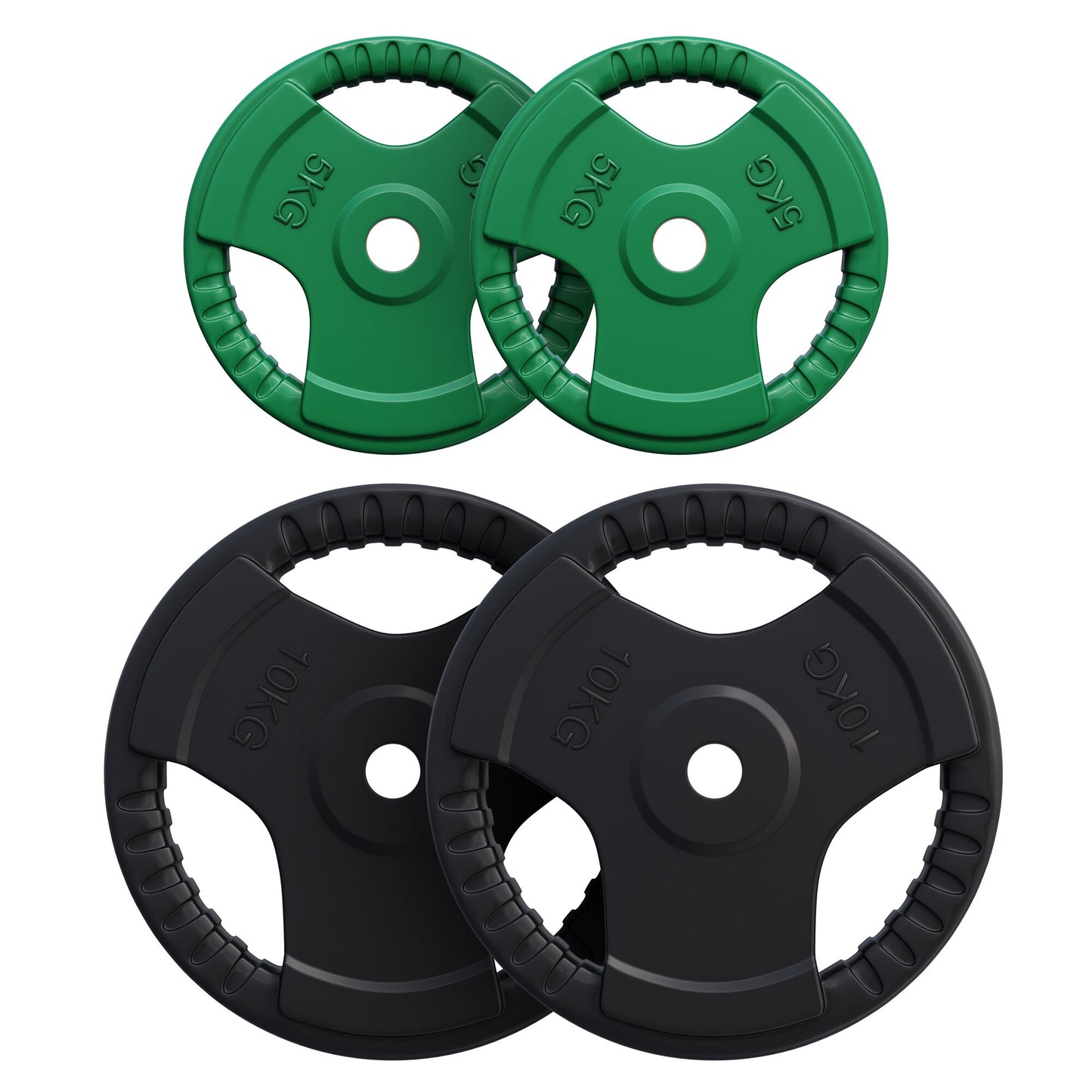 Rubber Tri-Grip Weight Plate 30/31 mm