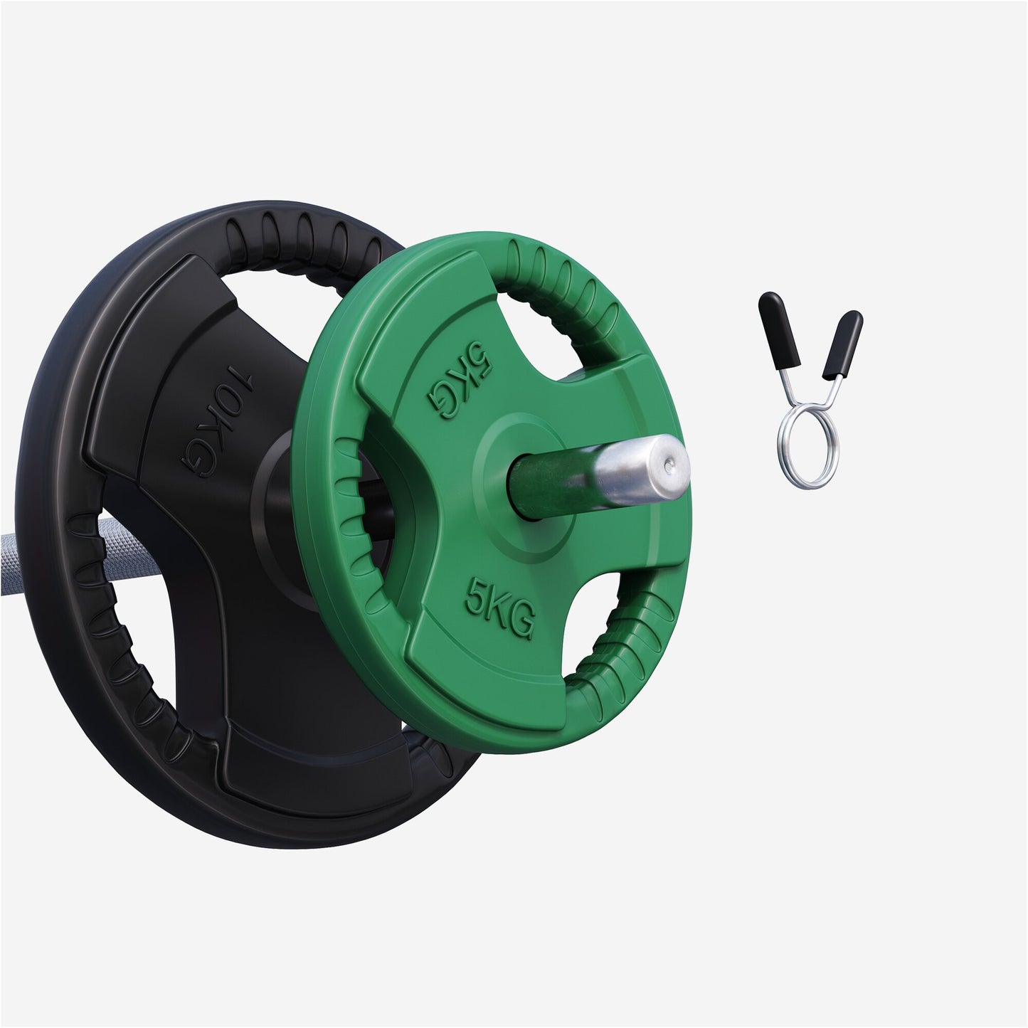 Rubber Tri-Grip Weight Plate 30/31 mm