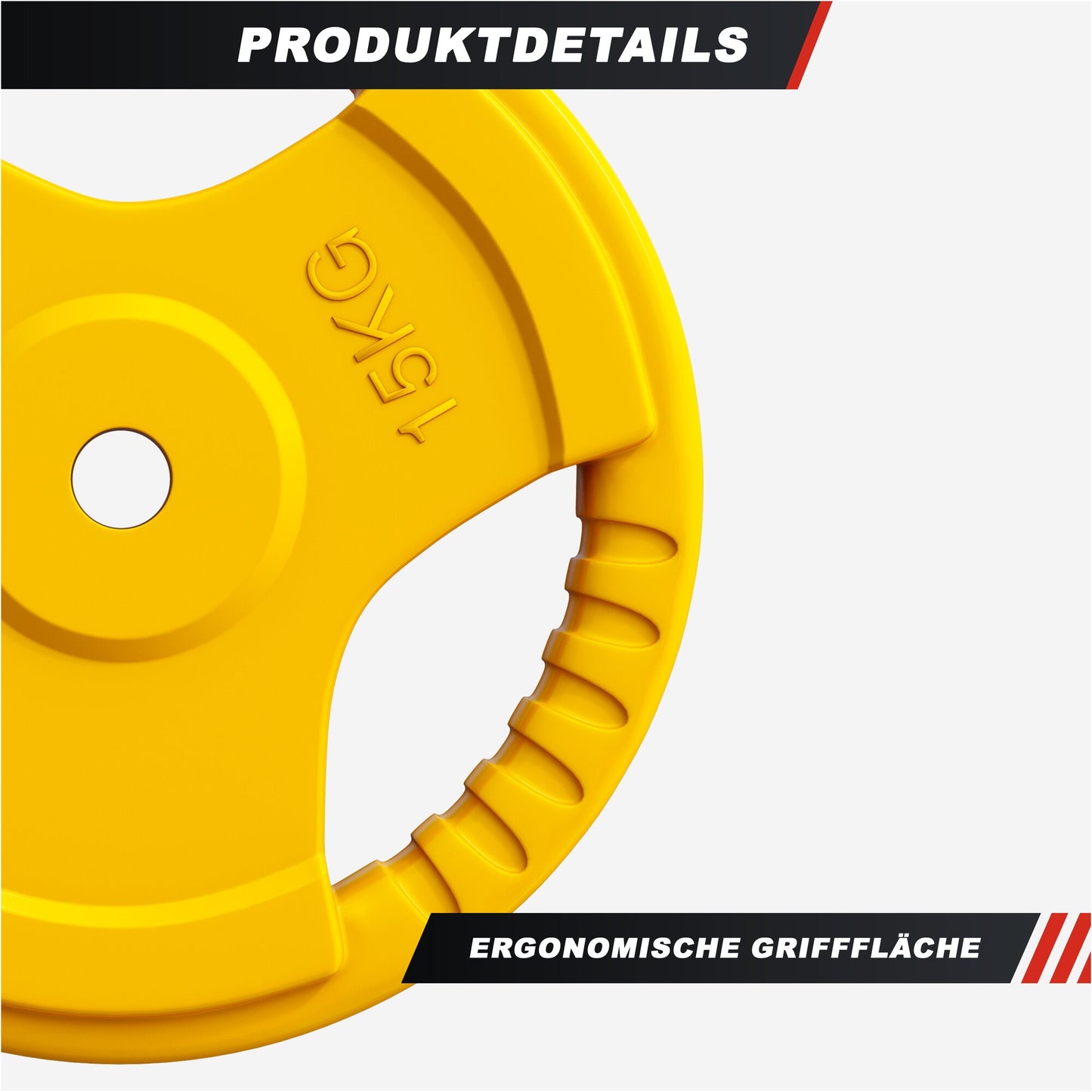 Rubber Tri-Grip Weight Plate 30/31 mm