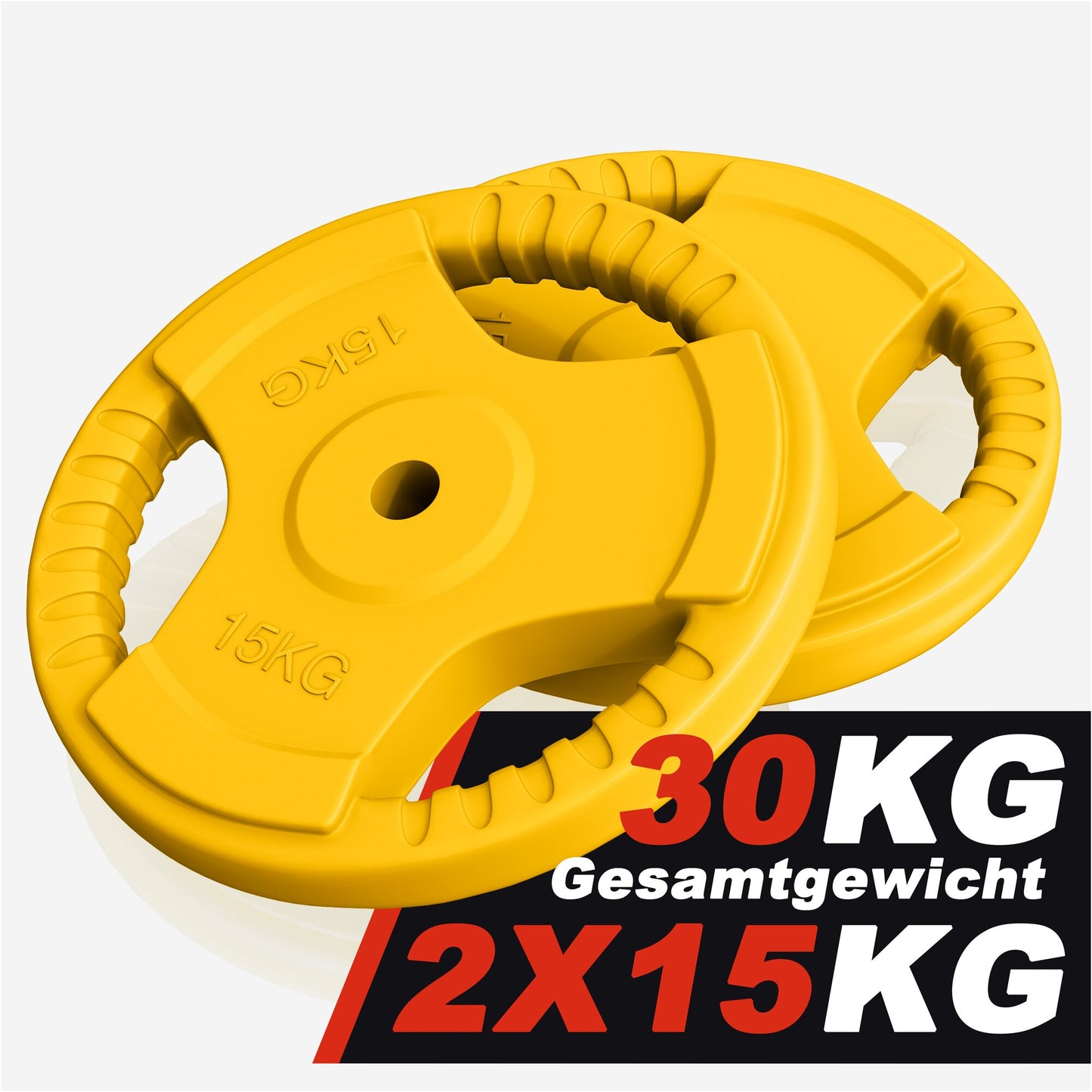 Rubber Tri-Grip Weight Plate 30/31 mm