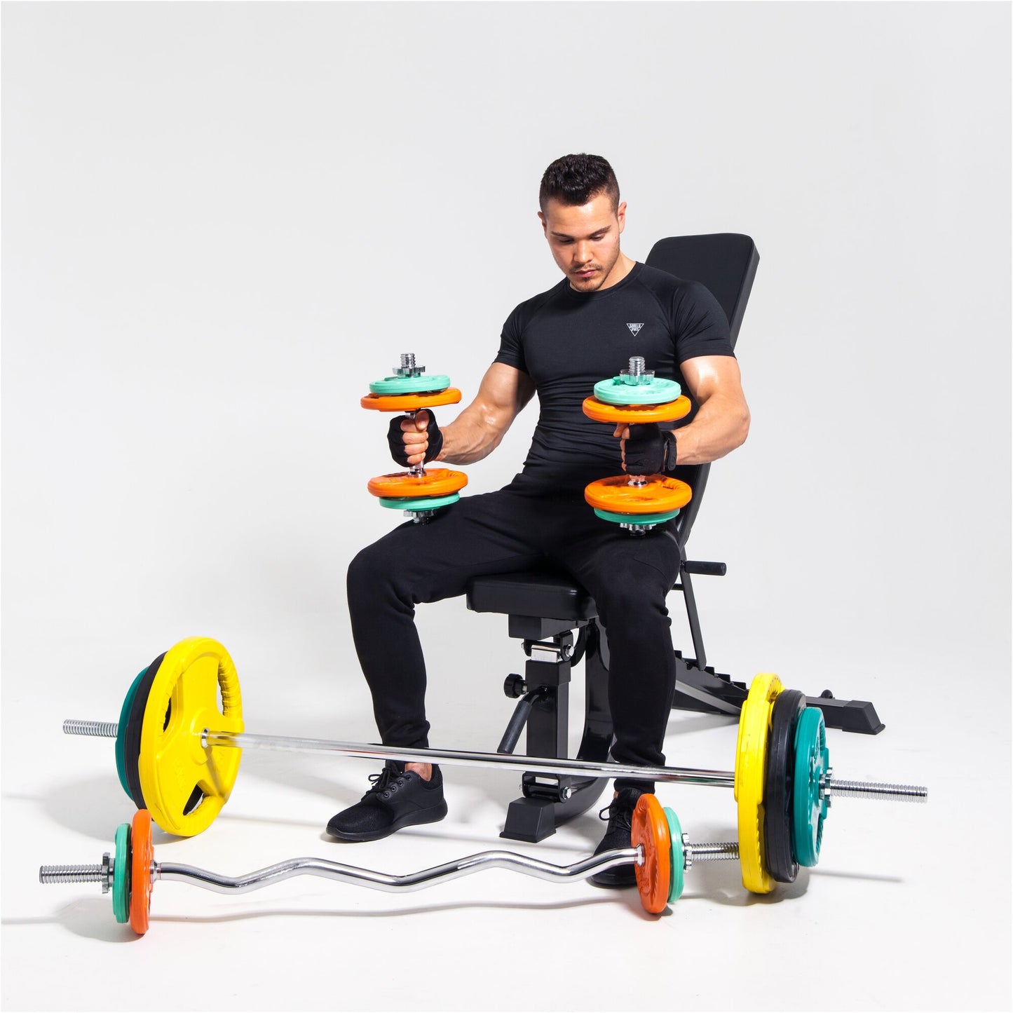 Rubber Tri-Grip Weight Plate 30/31 mm