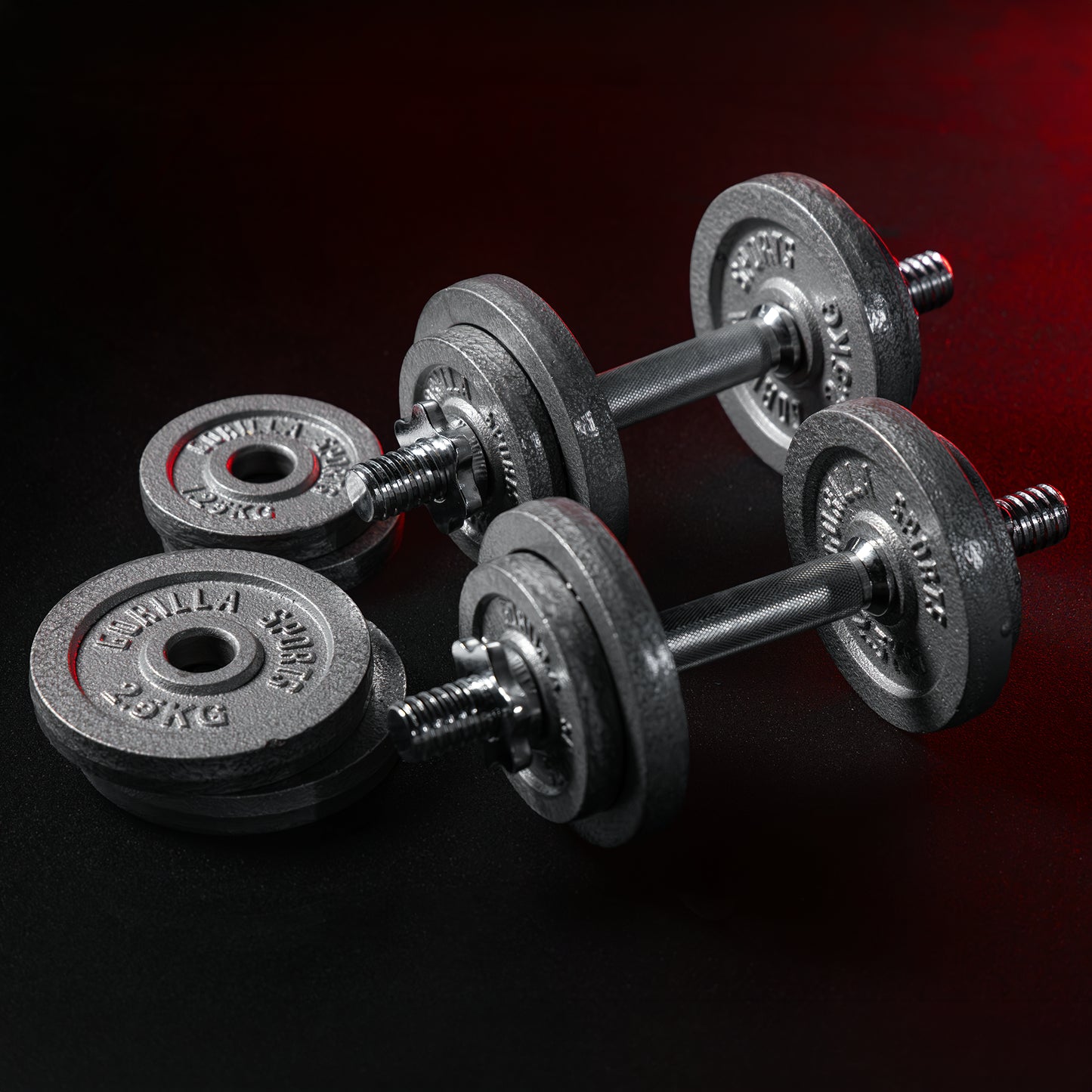 Dumbbell Set Cast Iron 27.5 kg with Star Collars