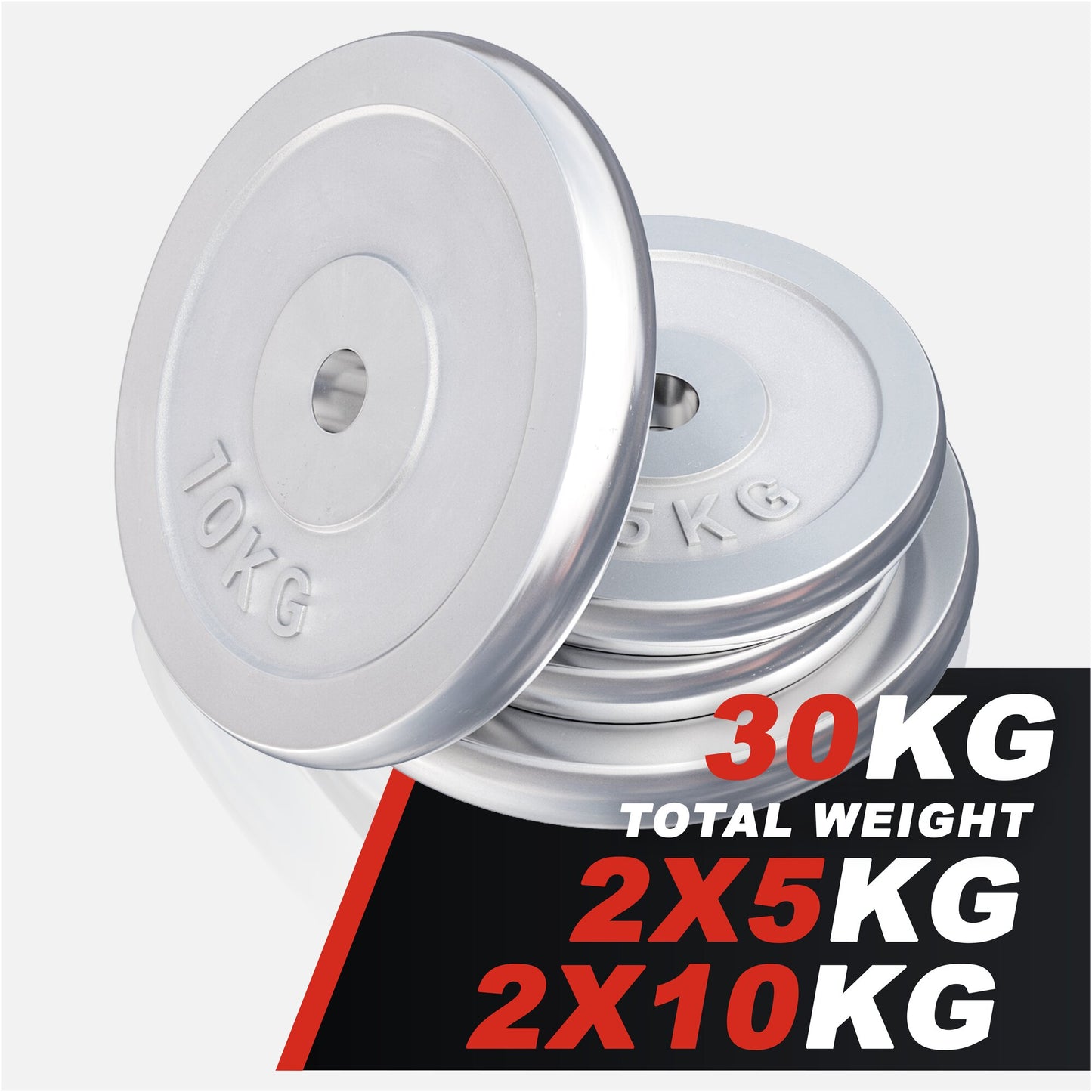 Chrome Cast Iron Weight Plate (30/31 mm)