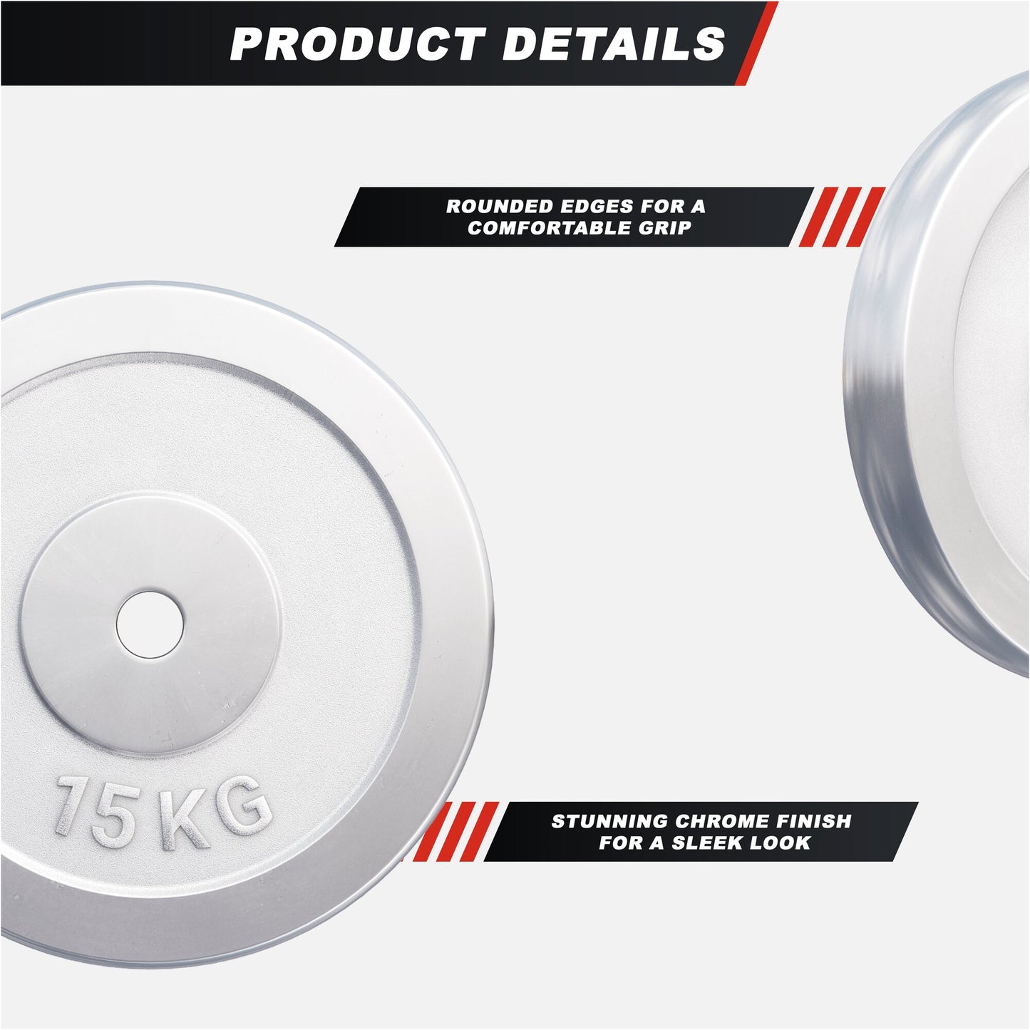 Chrome Cast Iron Weight Plate (30/31 mm)