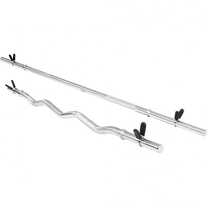 Weight Bar Set with Barbell and EZ Curl Bar