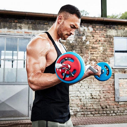 Weight Bar Set with Barbell, EZ Curl Bar, and Dumbbells