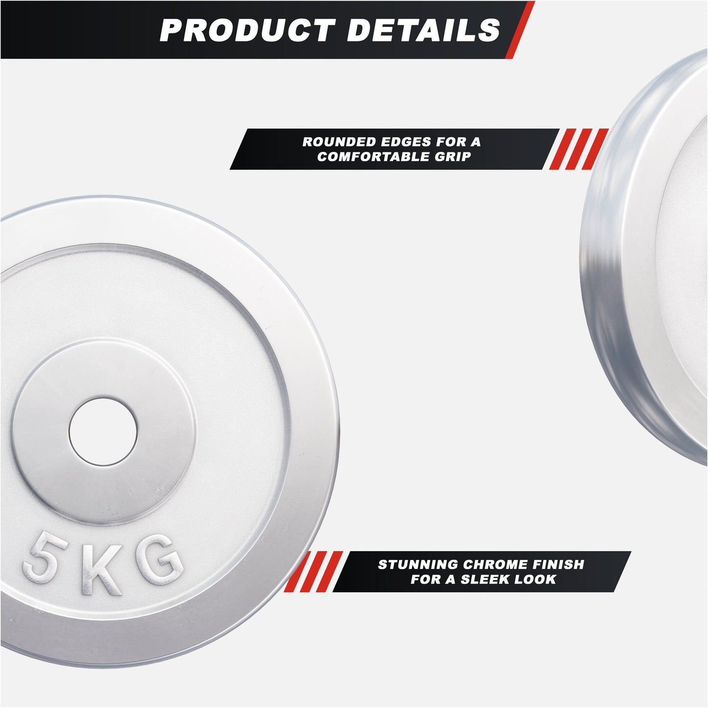 Chrome Cast Iron Weight Plate (30/31 mm)