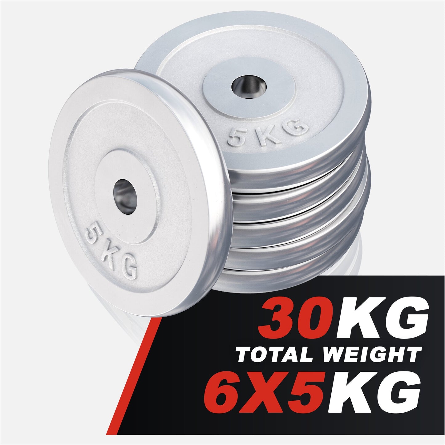 Chrome Cast Iron Weight Plate (30/31 mm)