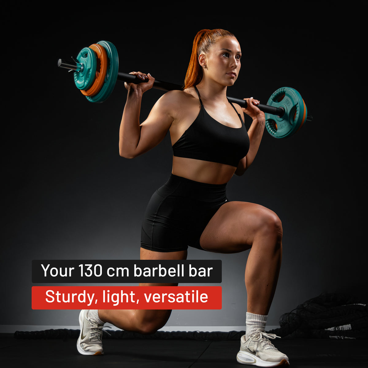 Barbell Bar 130 cm Black/Chrome