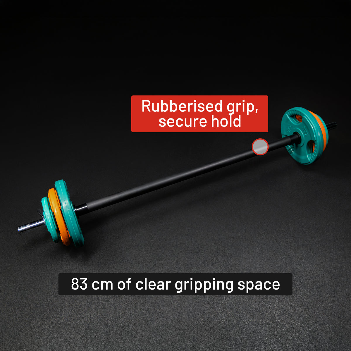 Barbell Bar 130 cm Black/Chrome