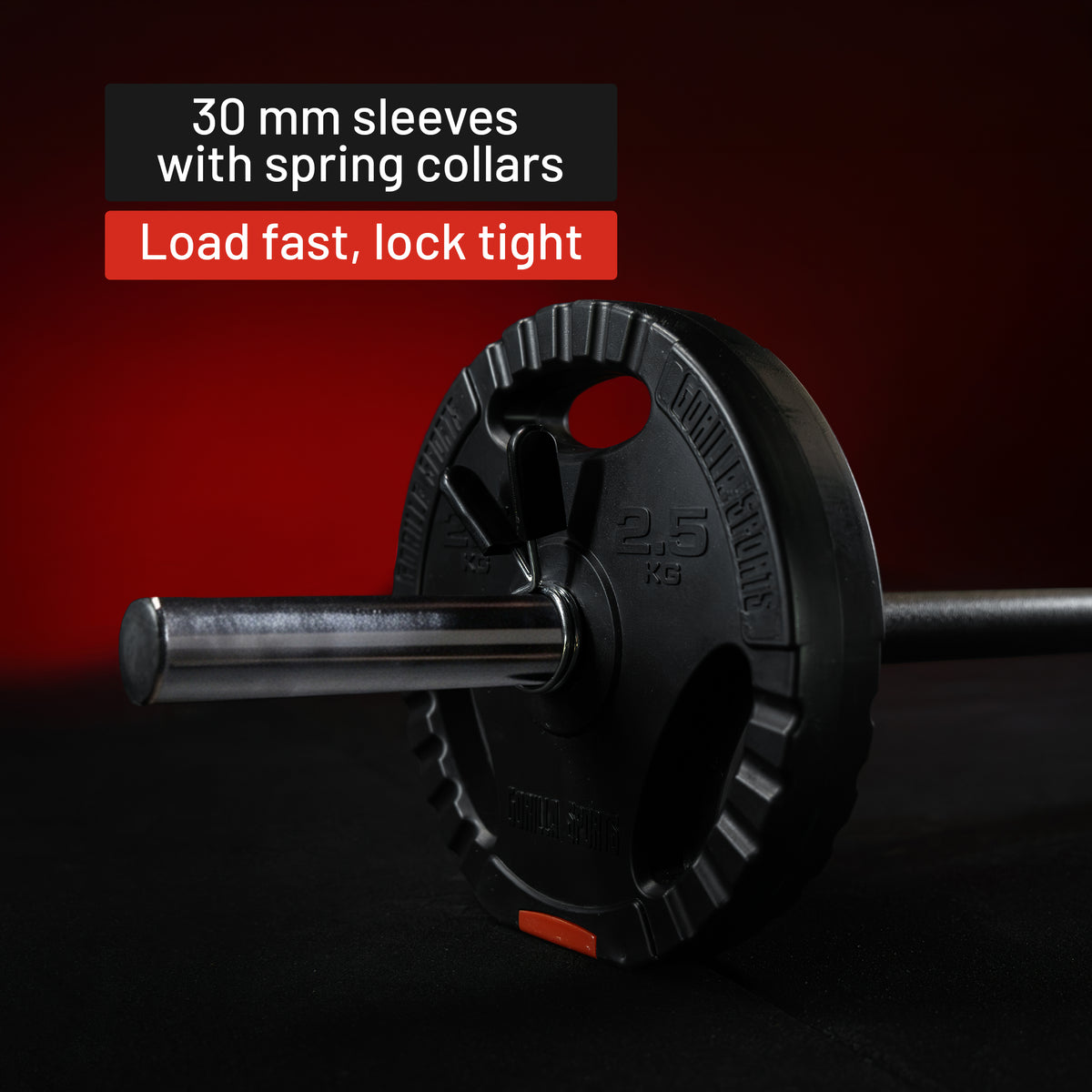 Barbell Bar 130 cm Black/Chrome