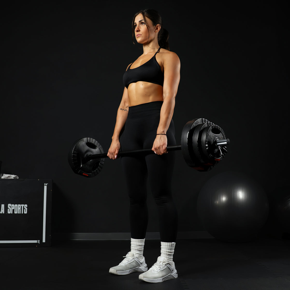 Barbell Bar 130 cm Black/Chrome