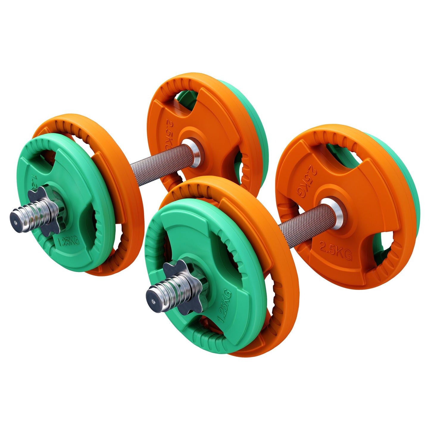 Rubber Tri-Grip Dumbbell Set 20 kg