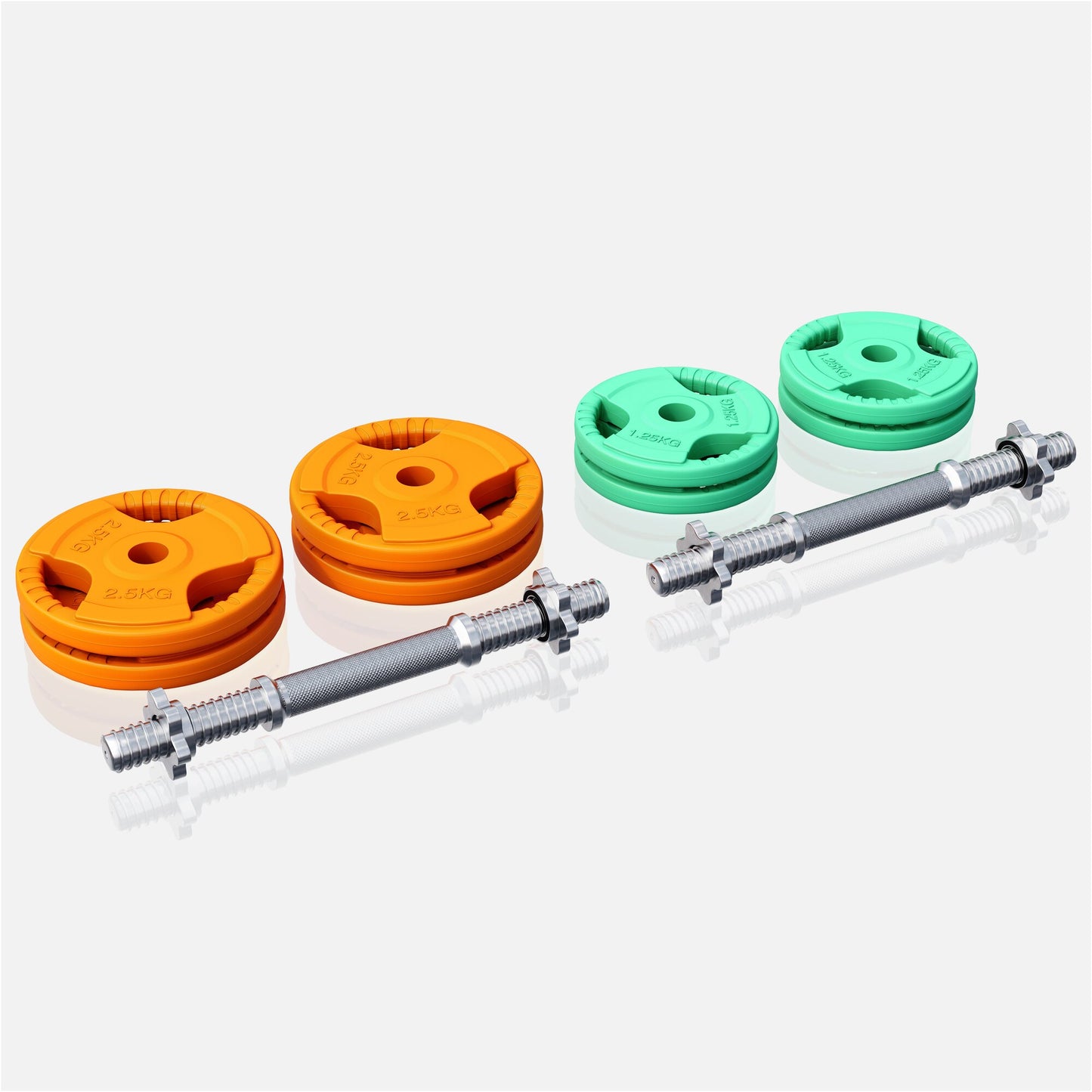Rubber Tri-Grip Dumbbell Set 20 kg