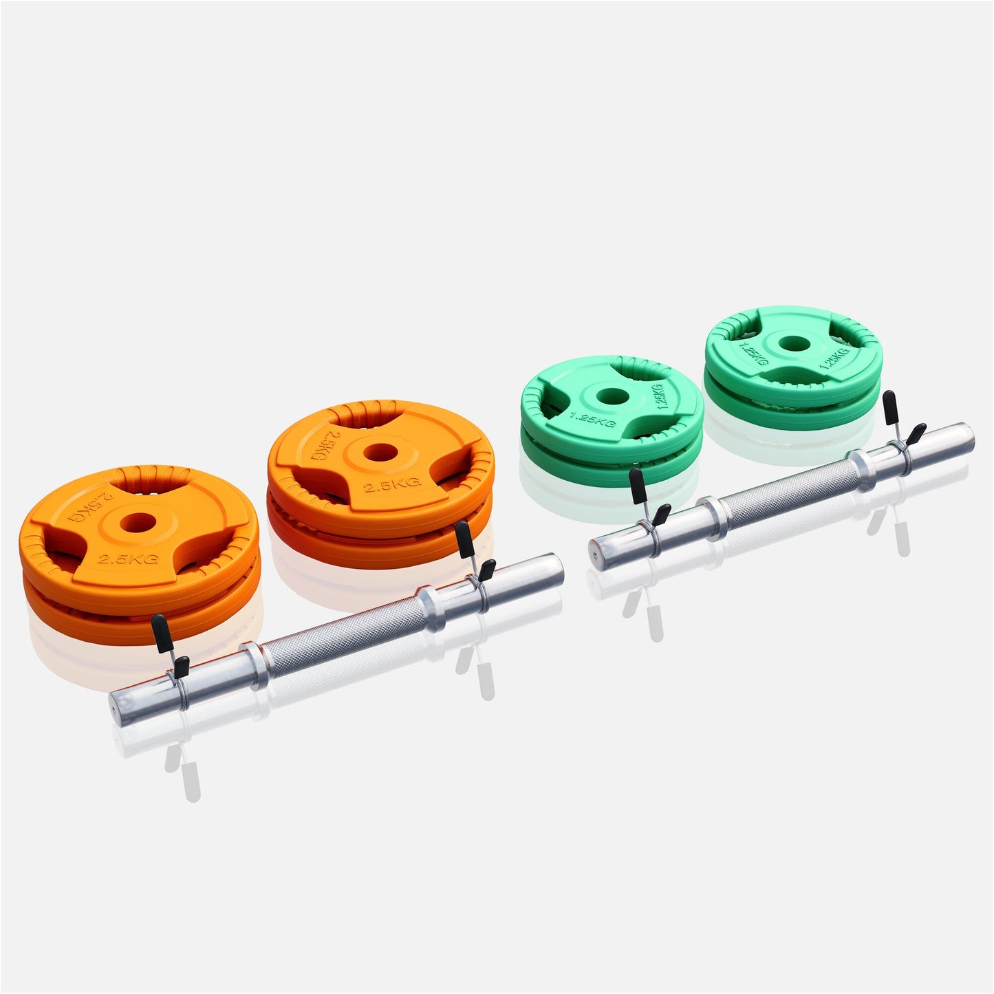Rubber Tri-Grip Dumbbell Set 20 kg