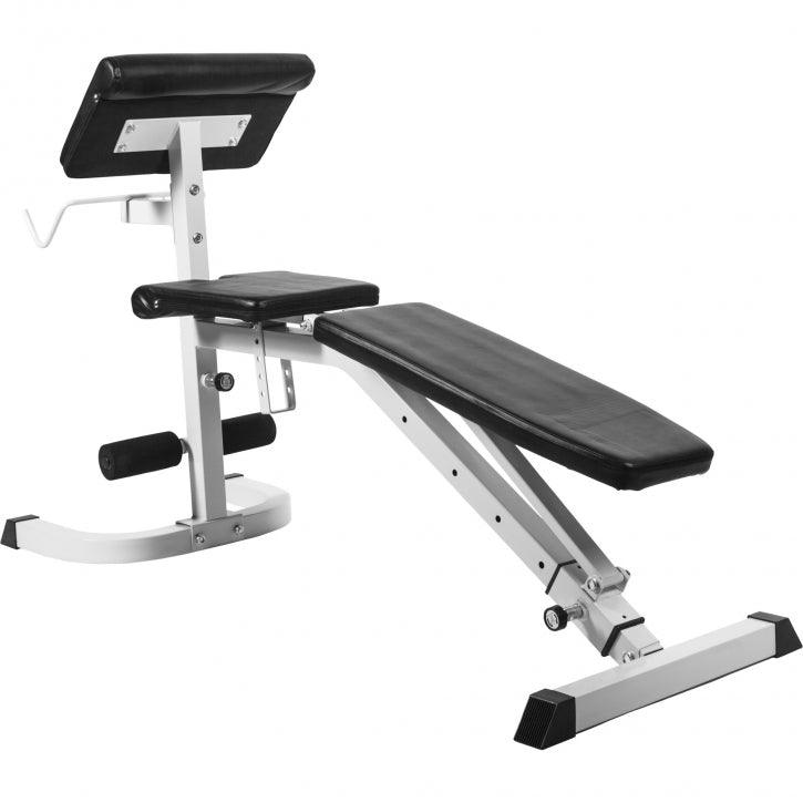 Adjustable Preacher Curl Bench - White