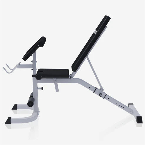 Adjustable Preacher Curl Bench - White/Black