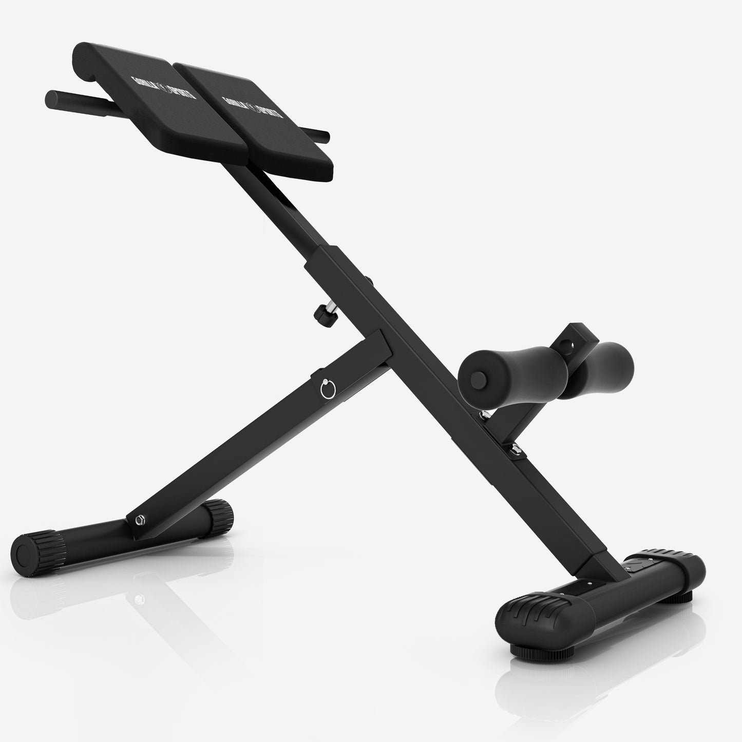 Foldable Hyperextension Bench Black/White
